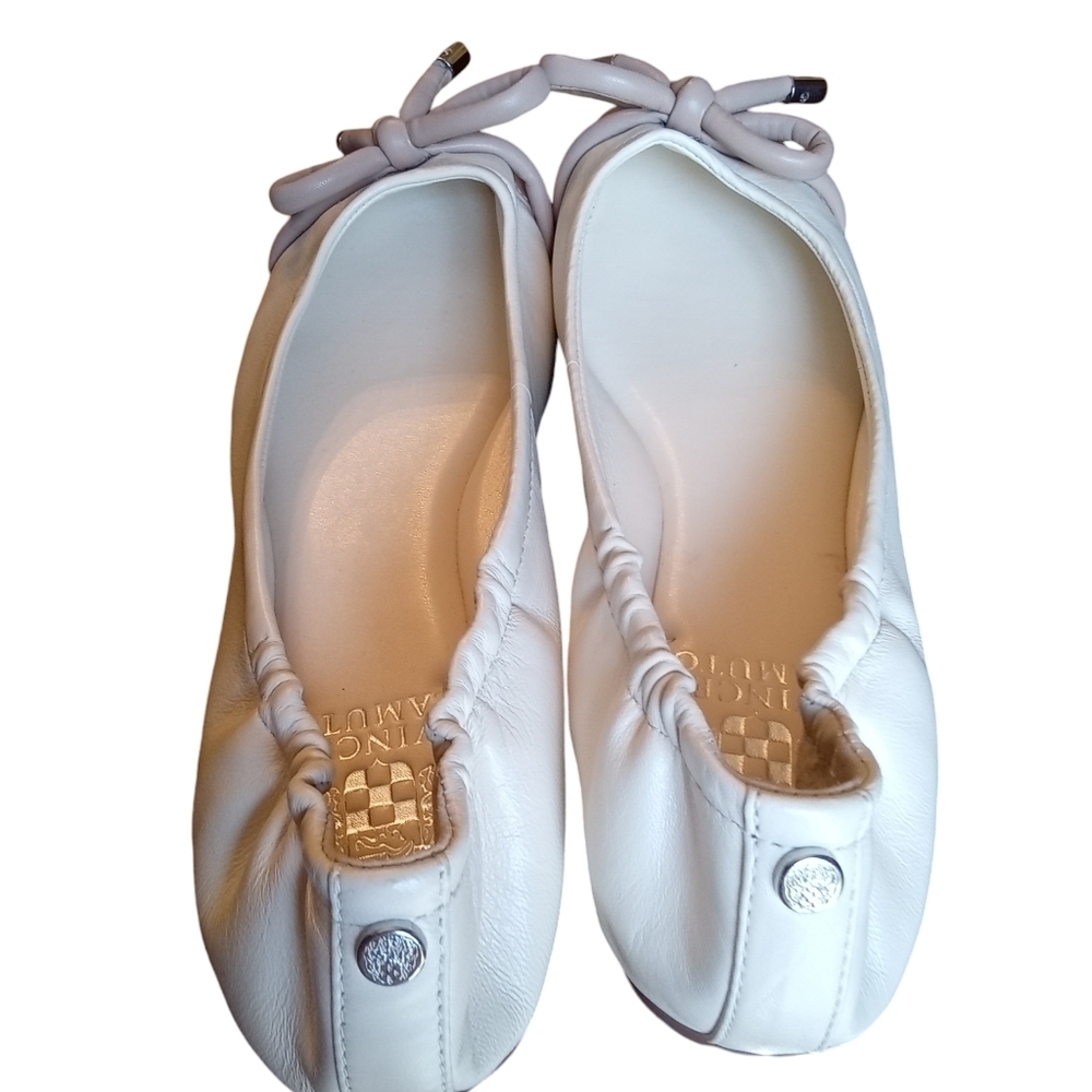 Vince Camuto Maysa Leather Bow Ballet Flats Women Size 8 - Picture 9 of 16